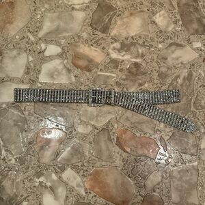 Silver Crystal Rhinestone Belt